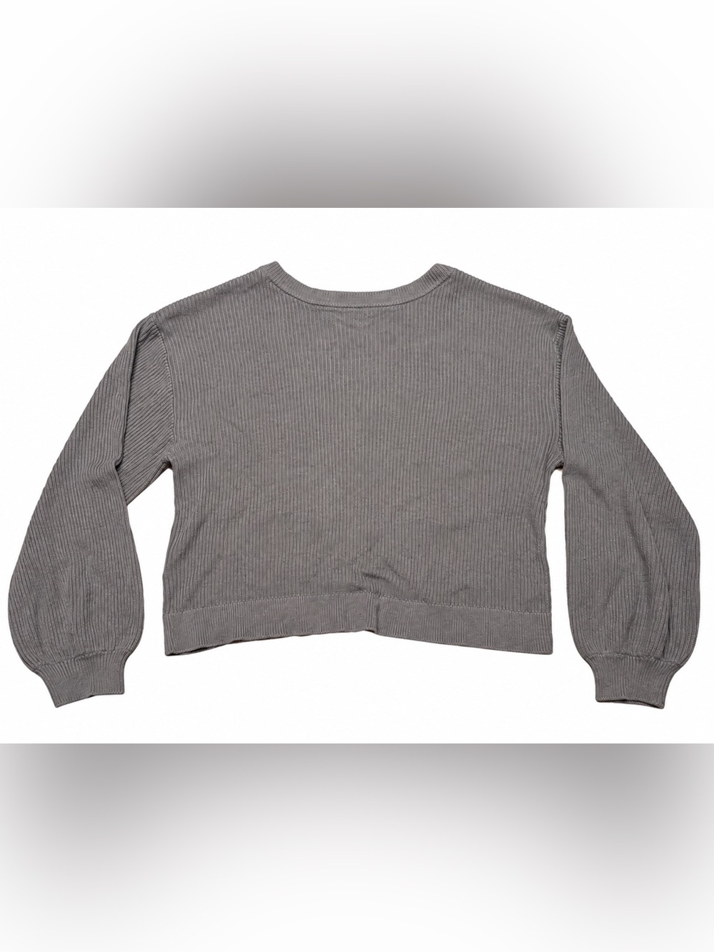 Lululemon Bring It Backbend Sweater Gray Size 12 Cashmere Tencel Open Back